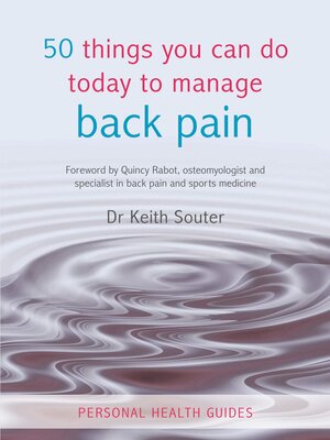 50 Things You Can Do Today to Manage Back Pain - ebook